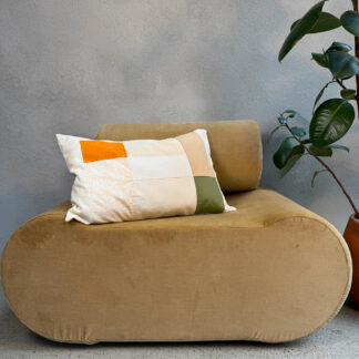 Coussin 40x60cm en coton, lin et laine bouillie